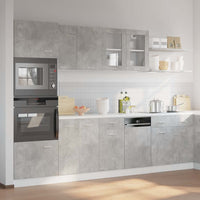 vidaXL Set Mobili da Bagno 7 pz “Lyon” Grigio Cemento