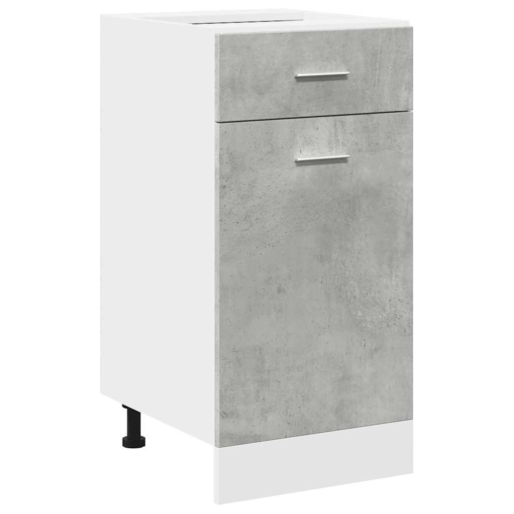 vidaXL Set Mobili da Bagno 7 pz “Lyon” Grigio Cemento