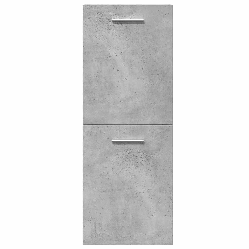 Set Mobili da Bagno 4 pz Grigio Cemento in Legno Multistrato 3324864