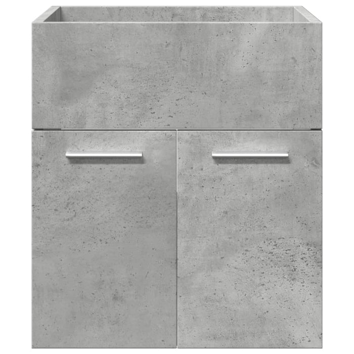 Set Mobili da Bagno 3 pz Grigio Cemento in Legno Multistrato 3324870