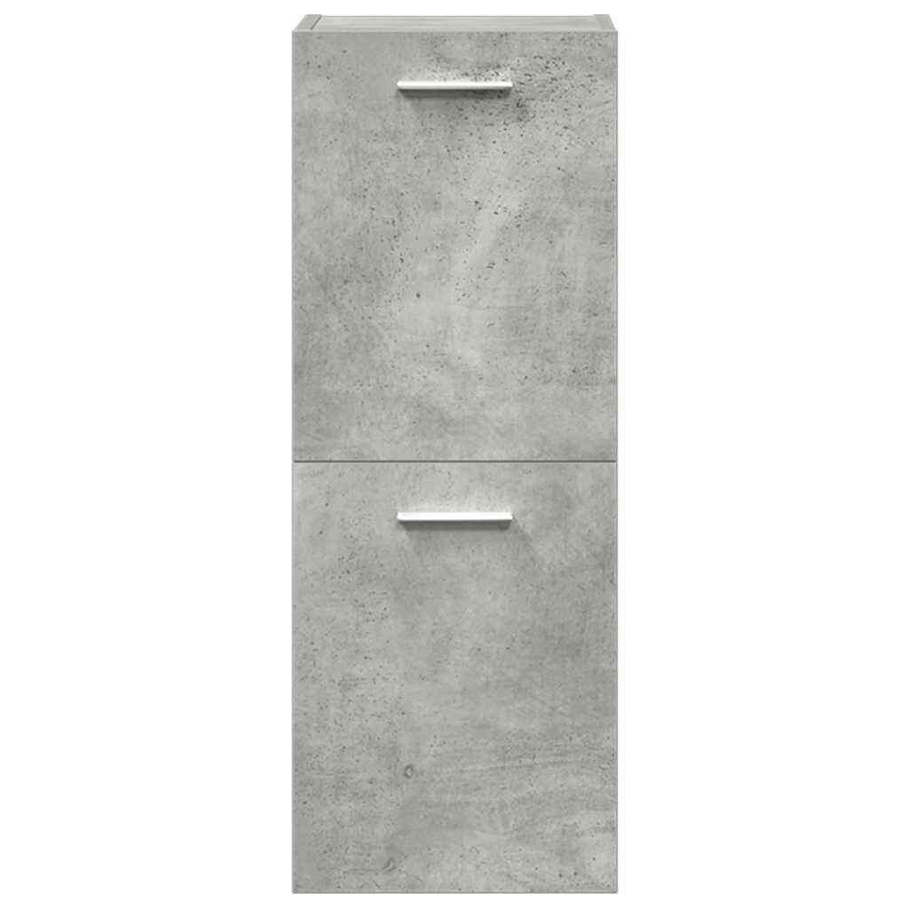Set Mobili da Bagno 3 pz Grigio Cemento in Legno Multistrato 3324872