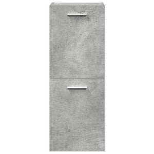 Set Mobili da Bagno 3 pz Grigio Cemento in Legno Multistrato