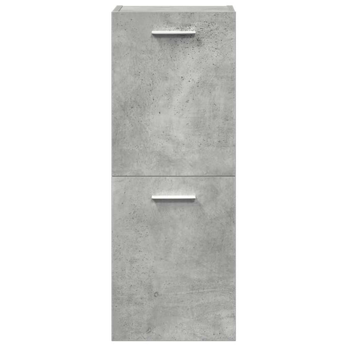 Set Mobili da Bagno 3 pz Grigio Cemento in Legno Multistrato