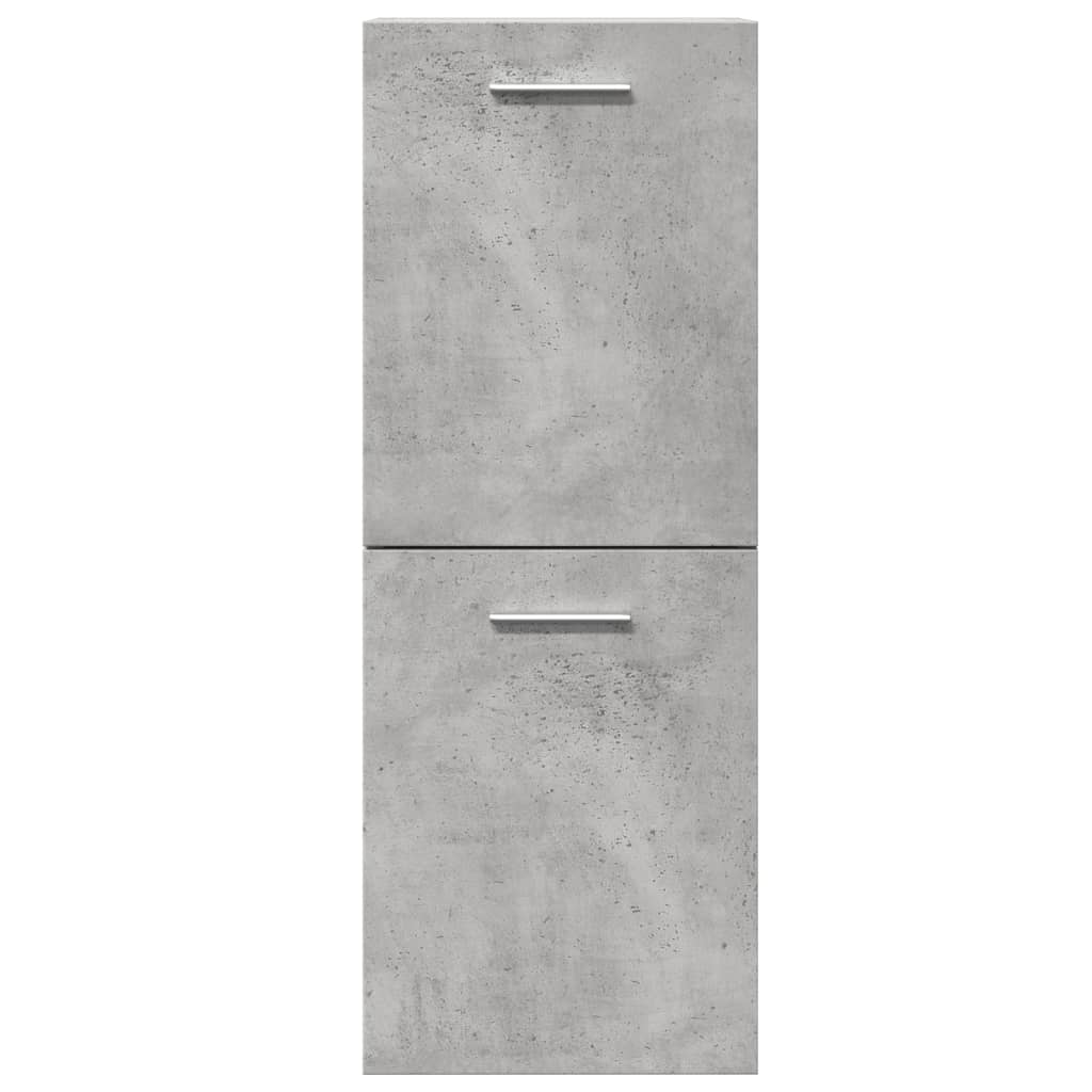 Set Mobili da Bagno 5 pz Grigio Cemento in Legno Multistrato