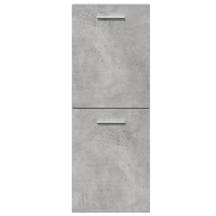 Set Mobili da Bagno 5 pz Grigio Cemento in Legno Multistrato