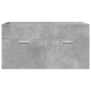 Set Mobili da Bagno 4 pz Grigio Cemento in Legno Multistrato 3324881