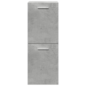 vidaXL Set Mobili da Bagno 4 pz Grigio Cemento in Legno Multistrato