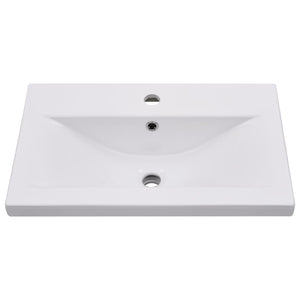 Set Mobili da Bagno 4 pz Grigio Cemento in Legno Multistrato