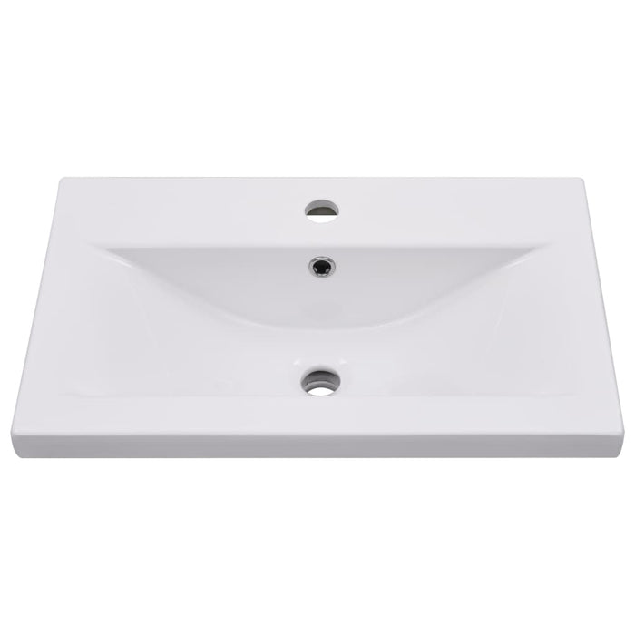 Set Mobili da Bagno 4 pz Grigio Cemento in Legno Multistrato