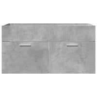 Set Mobili da Bagno 5 pz Grigio Cemento in Legno Multistrato 3324887