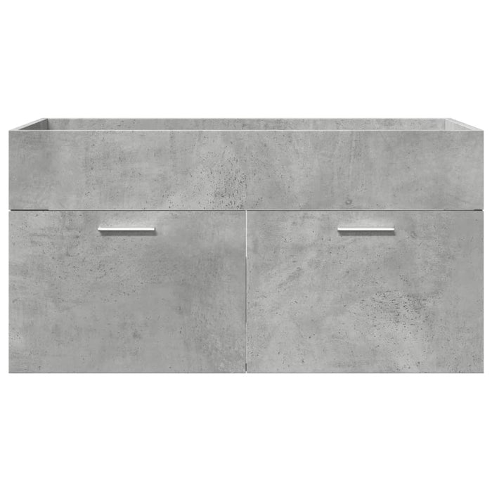 Set Mobili da Bagno 5 pz Grigio Cemento in Legno Multistrato 3324887