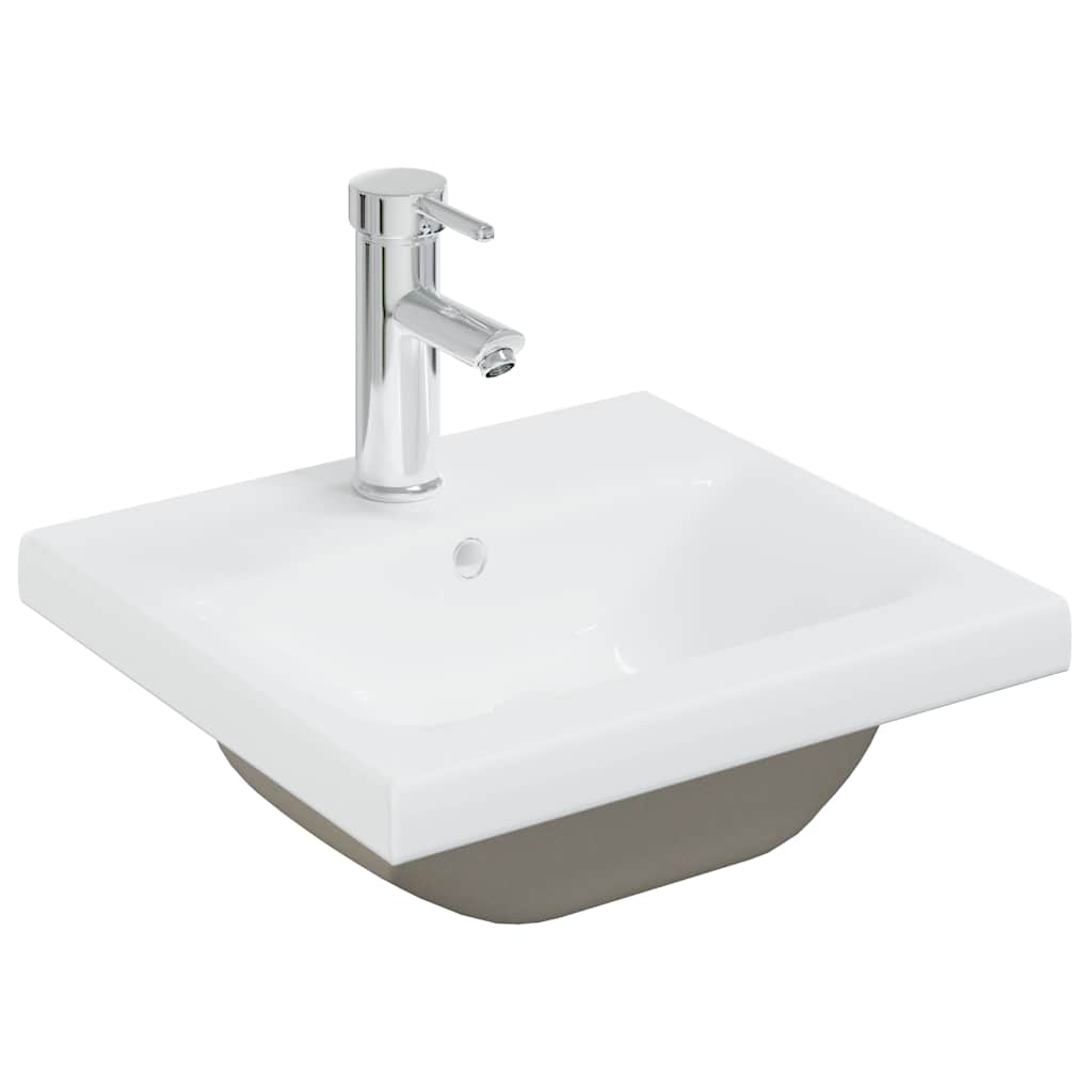 vidaXL Mobile da Bagno con Lavabo Integrato e Rubinetto Grigio Cemento