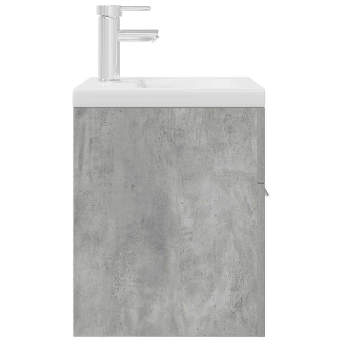 Mobile da Bagno con Lavabo Integrato e Rubinetto Grigio Cemento 3324888