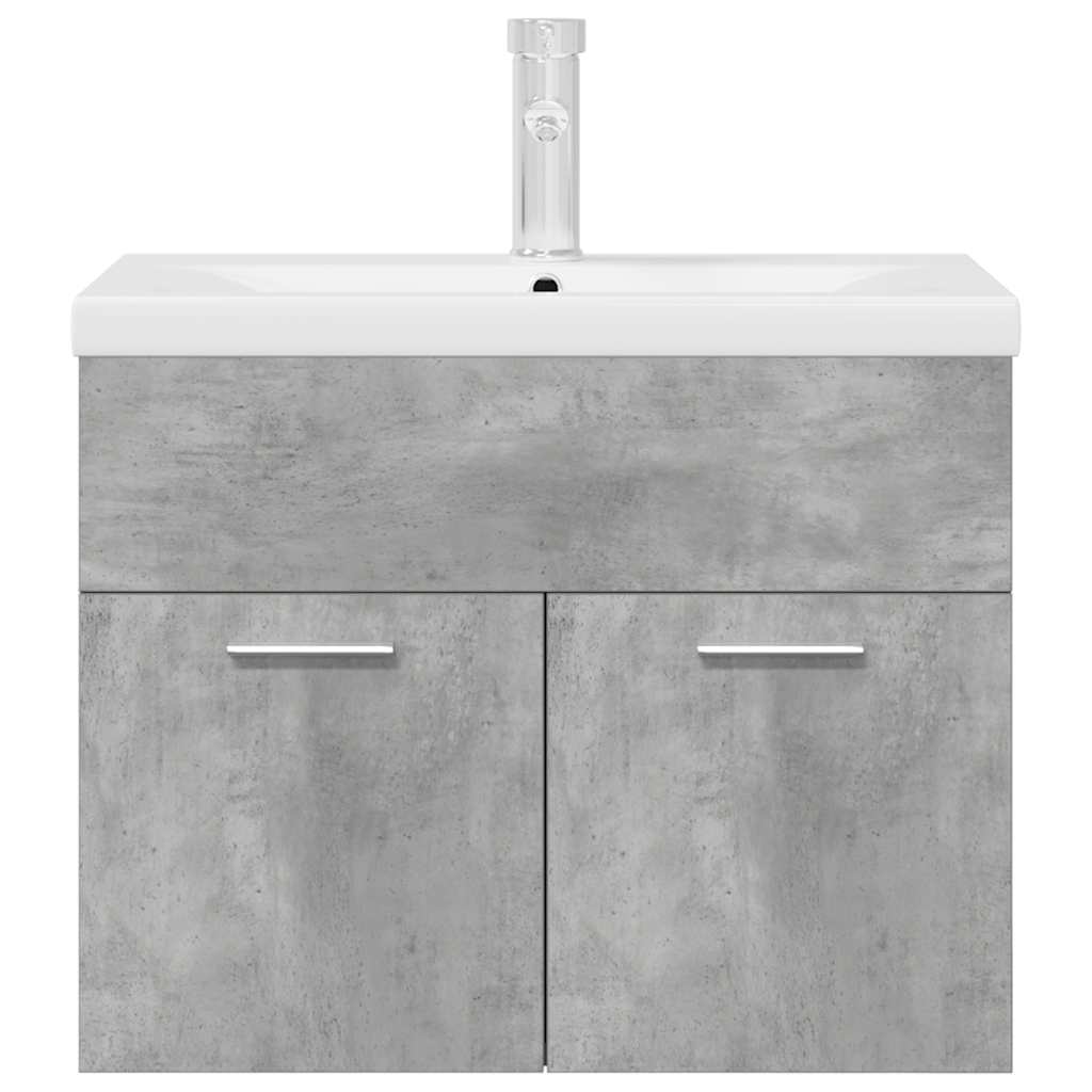 Mobile da Bagno con Lavabo Integrato e Rubinetto Grigio Cemento 3324889