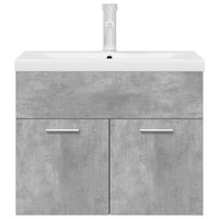 Mobile da Bagno con Lavabo Integrato e Rubinetto Grigio Cemento 3324889