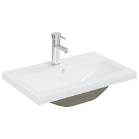 vidaXL Mobile da Bagno con Lavabo Integrato e Rubinetto Grigio Cemento