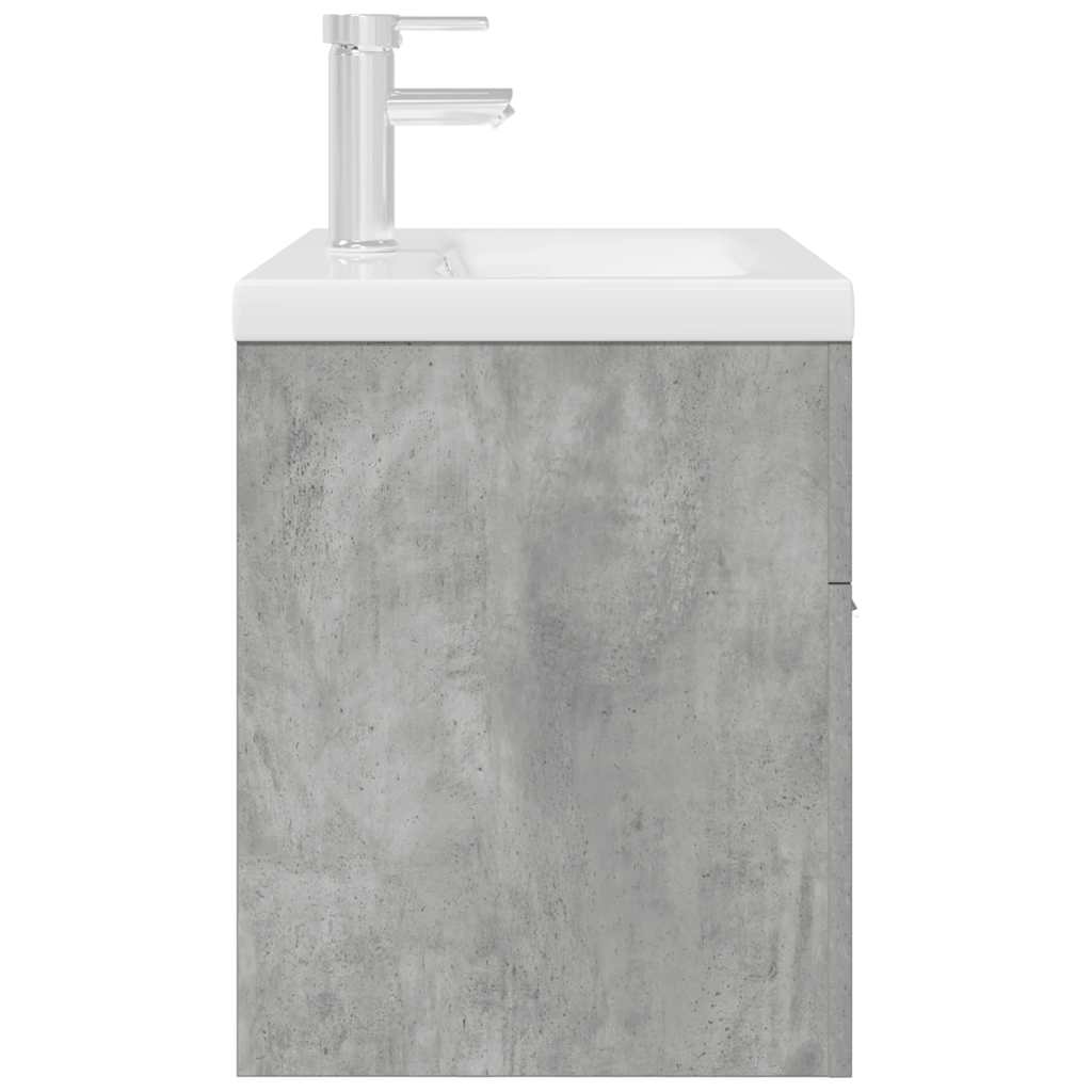 Mobile da Bagno con Lavabo Integrato e Rubinetto Grigio Cemento 3324889