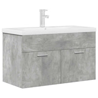 Mobile da Bagno con Lavabo Integrato e Rubinetto Grigio Cemento 3324890