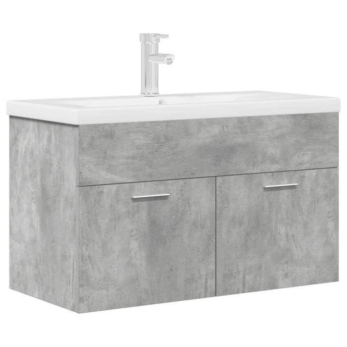 Mobile da Bagno con Lavabo Integrato e Rubinetto Grigio Cemento 3324890