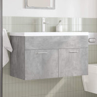 Mobile da Bagno con Lavabo Integrato e Rubinetto Grigio Cemento 3324890