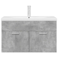 Mobile da Bagno con Lavabo Integrato e Rubinetto Grigio Cemento 3324890