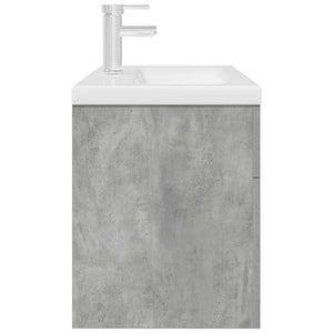 Mobile da Bagno con Lavabo Integrato e Rubinetto Grigio Cemento 3324890