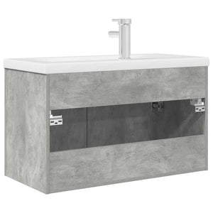 Mobile da Bagno con Lavabo Integrato e Rubinetto Grigio Cemento 3324890
