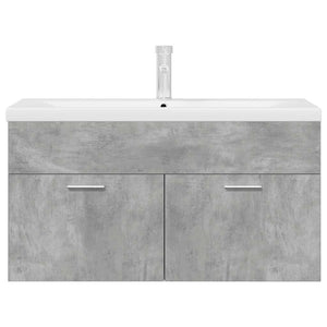 Mobile da Bagno con Lavabo Integrato e Rubinetto Grigio Cemento 3324891