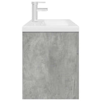 Mobile da Bagno con Lavabo Integrato e Rubinetto Grigio Cemento