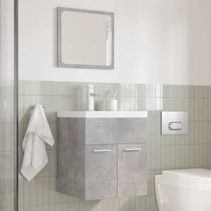 Set Mobili da Bagno 3 pz Grigio Cemento in Legno Multistrato 3324892