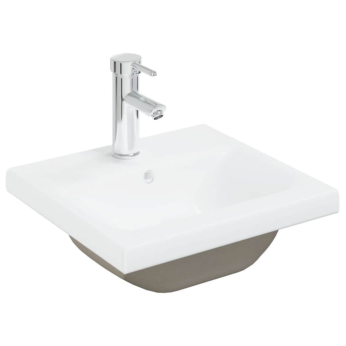 Set Mobili da Bagno 3 pz Grigio Cemento in Legno Multistrato
