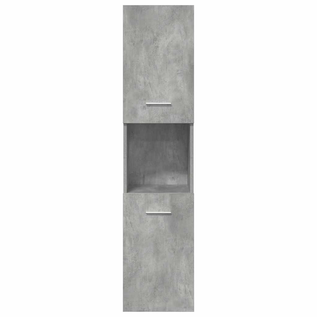Set Mobili da Bagno 5 pz Grigio Cemento in Legno Multistrato 3324895