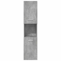 Set Mobili da Bagno 5 pz Grigio Cemento in Legno Multistrato 3324896