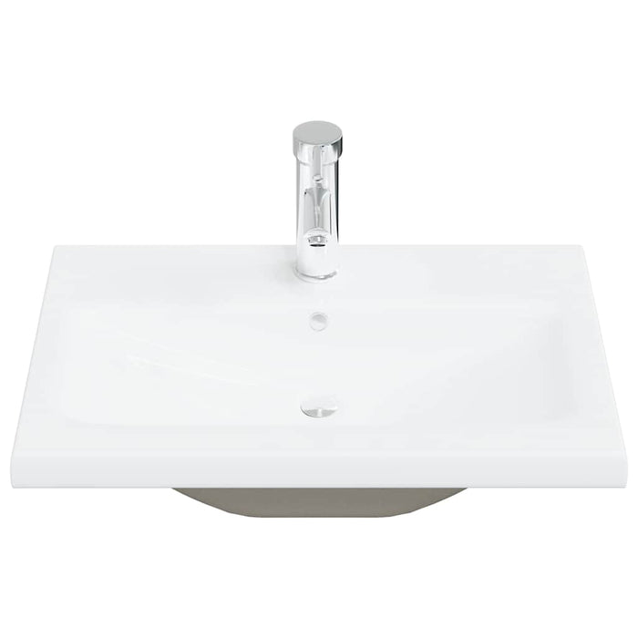 Set Mobili da Bagno 4 pz Grigio Cemento in Legno Multistrato 3324899