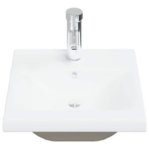 Set Mobili da Bagno 4 pz Grigio Cemento in Legno Multistrato 3324901