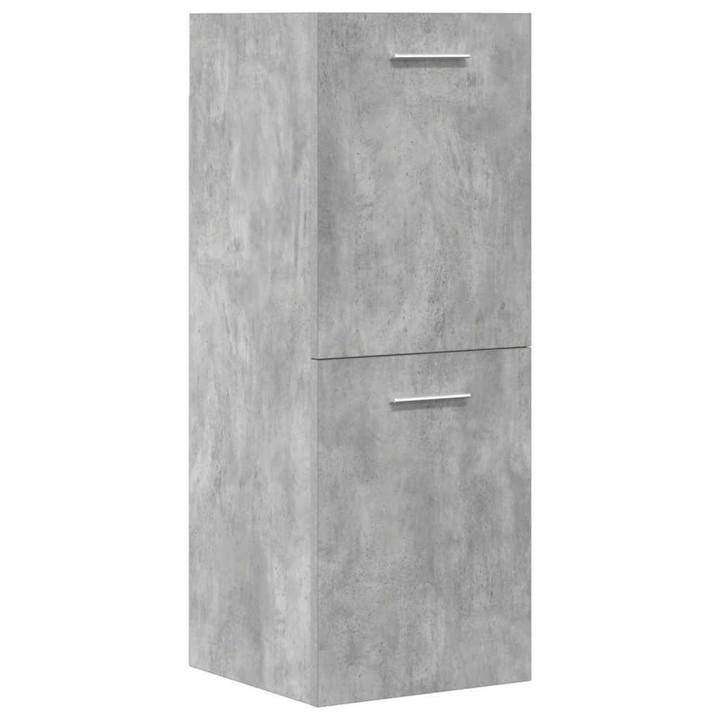 Set Mobili da Bagno 4 pz Grigio Cemento in Legno Multistrato 3324902