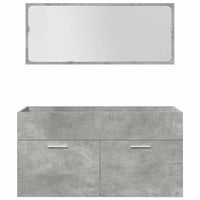 Set Mobili da Bagno 4 pz Grigio Cemento in Legno Multistrato 3324903