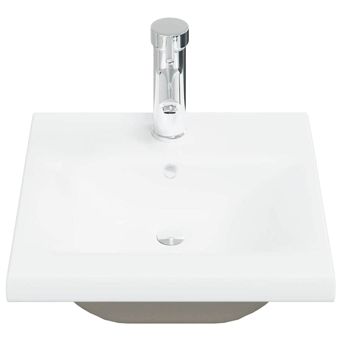 vidaXL Set Mobili da Bagno 5 pz Grigio Cemento in Legno Multistrato