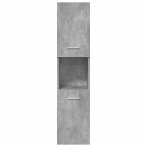 Set Mobili da Bagno 5 pz Grigio Cemento in Legno Multistrato 3324905