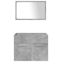 vidaXL Set Mobili da Bagno 5 pz Grigio Cemento in Legno Multistrato