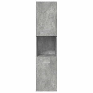 Set Mobili da Bagno 5 pz Grigio Cemento in Legno Multistrato 3324906