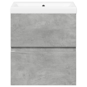Set Mobili da Bagno 2 pz Grigio Cemento in Legno Multistrato 3324907