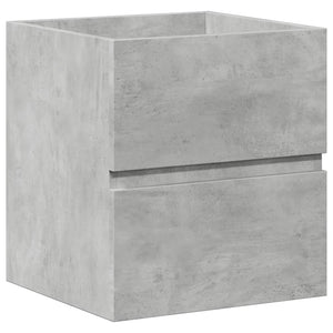 Set Mobili da Bagno 2 pz Grigio Cemento in Legno Multistrato 3324907