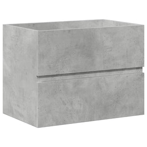 Set Mobili da Bagno 2 pz Grigio Cemento in Legno Multistrato 3324908