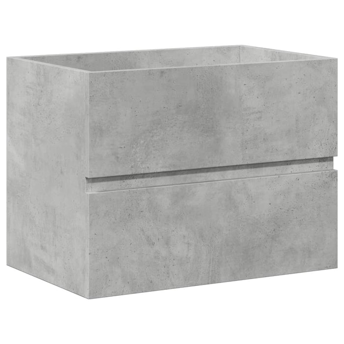 Set Mobili da Bagno 2 pz Grigio Cemento in Legno Multistrato 3324908