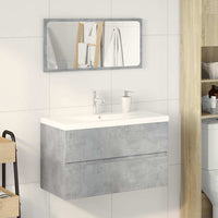 vidaXL Set Mobili da Bagno 3 pz Grigio Cemento in Legno Multistrato