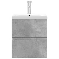 Set Mobili da Bagno 2 pz Grigio Cemento in Legno Multistrato 3324913