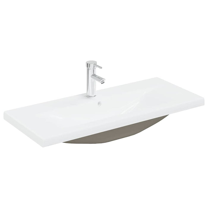 Set Mobili da Bagno 2 pz Grigio Cemento in Legno Multistrato 3324915