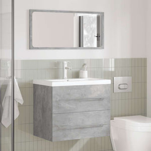 Set Mobili da Bagno 2 pz Grigio Cemento in Legno Multistrato 3324961