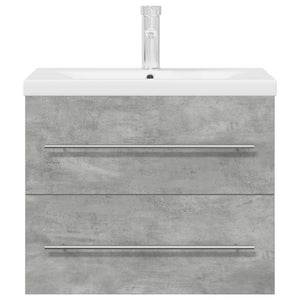 Set Mobili da Bagno 2 pz Grigio Cemento in Legno Multistrato 3324961
